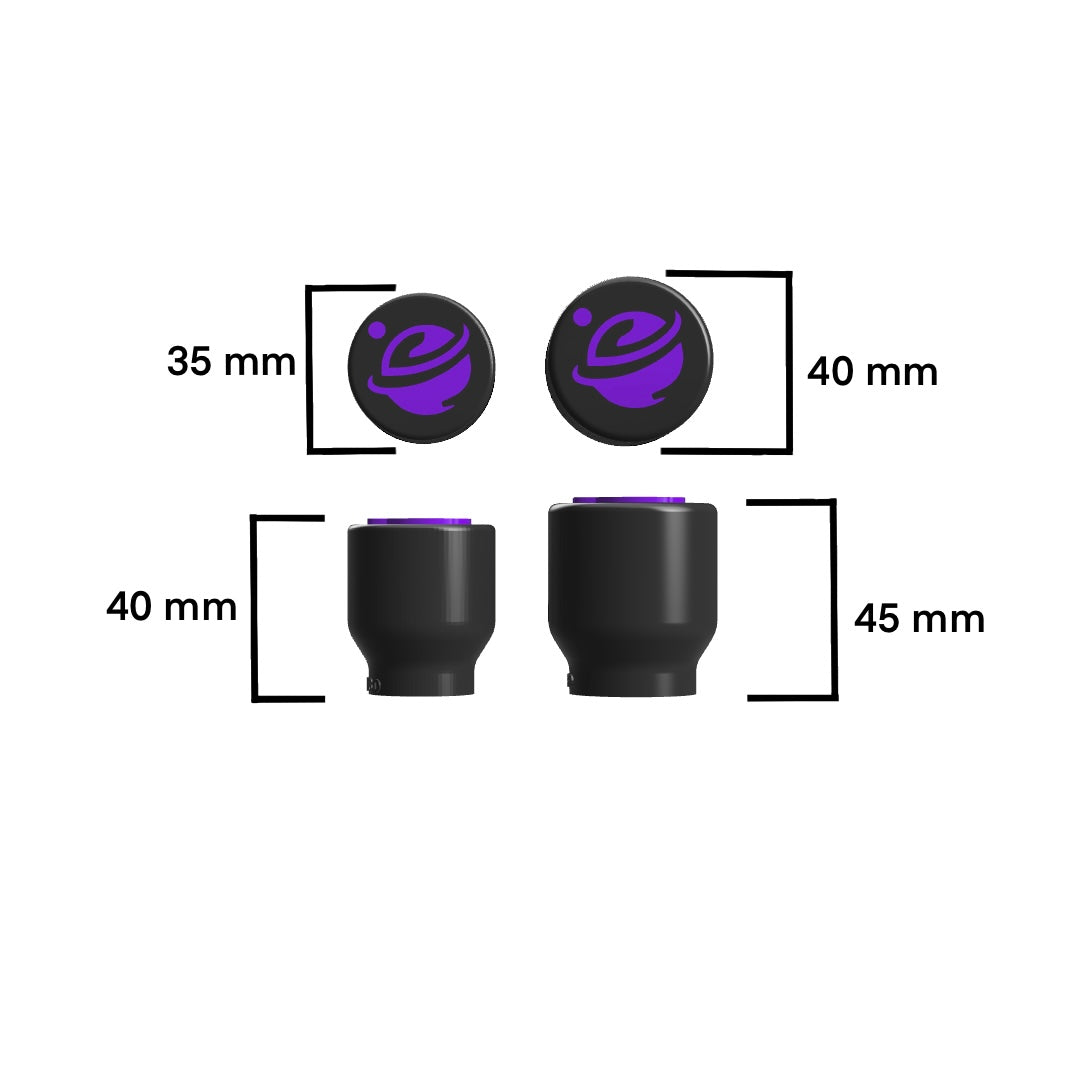 Set 2 Tamponi lisci MEDI + 2 Tamponi lisci Grandi